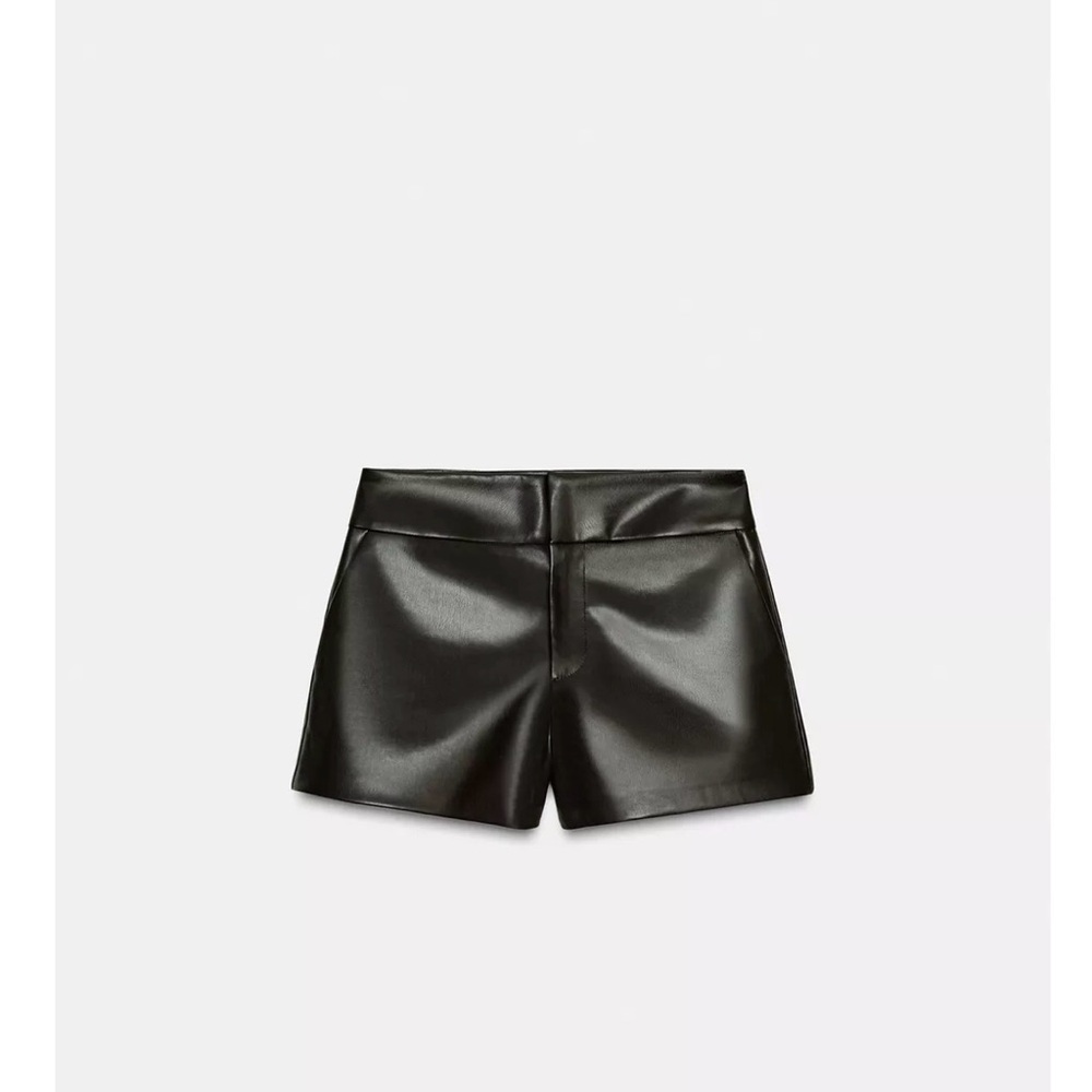 NWT Zara Faux Leather Mini Shorts